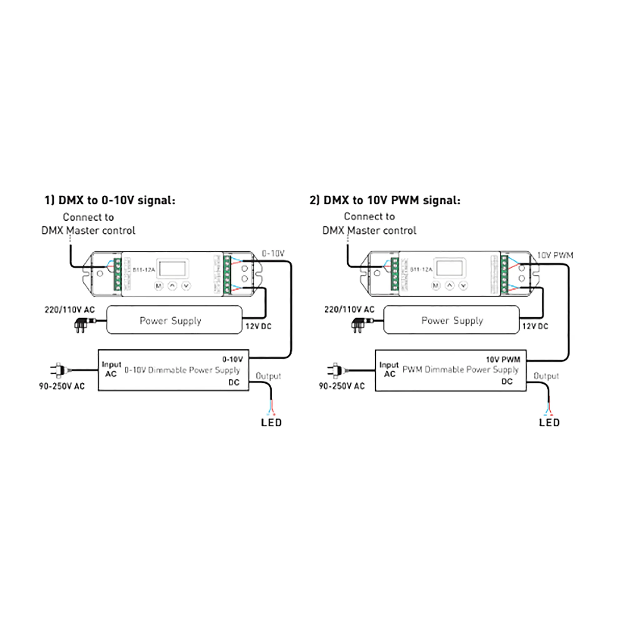 1 Channel CV DMX Dimming Driver Special for Dimming 12/24V DC 811-12A  LTECH DMX Constant Voltage